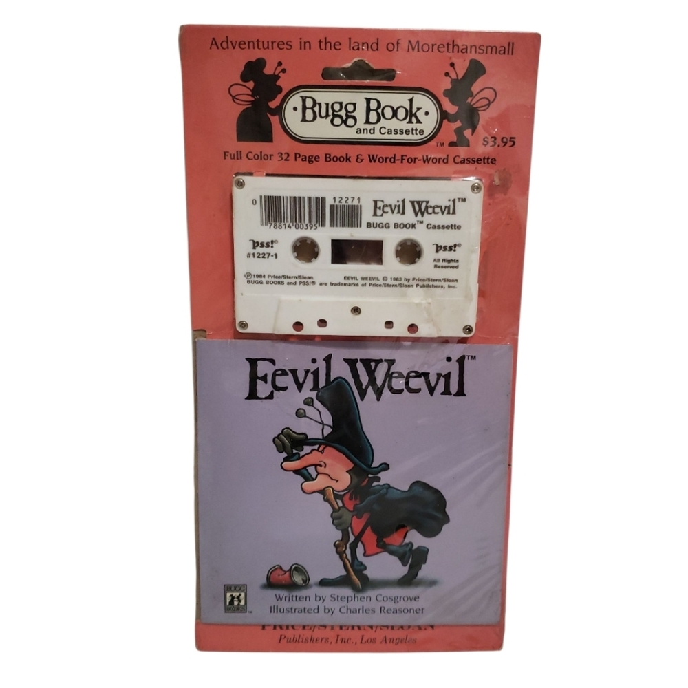 1984 NOS Eevil Weevil Bugg Book And Cassette Set